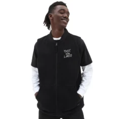 Vans X Fast And Loose Denim Vest -Cycle Gear Hub VANS.FAST .AND .LOOSE .DENIM .VEST .BLACK .3