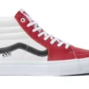 Vans Sk8-Hi Sport Leather Shoes (Chili Pepper / White) -Cycle Gear Hub Vans.Sk8 .Hi .Leather.Red .white