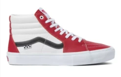 Vans Sk8-Hi Sport Leather Shoes (Chili Pepper / White)
