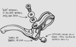FLY MANUAL CNC LEVER -Cycle Gear Hub fly.manual.cnc .brake .lever .diagram