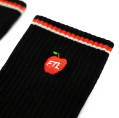 FTL Apple Crew Socks -Cycle Gear Hub ftl.apple .crew .socks .black .2