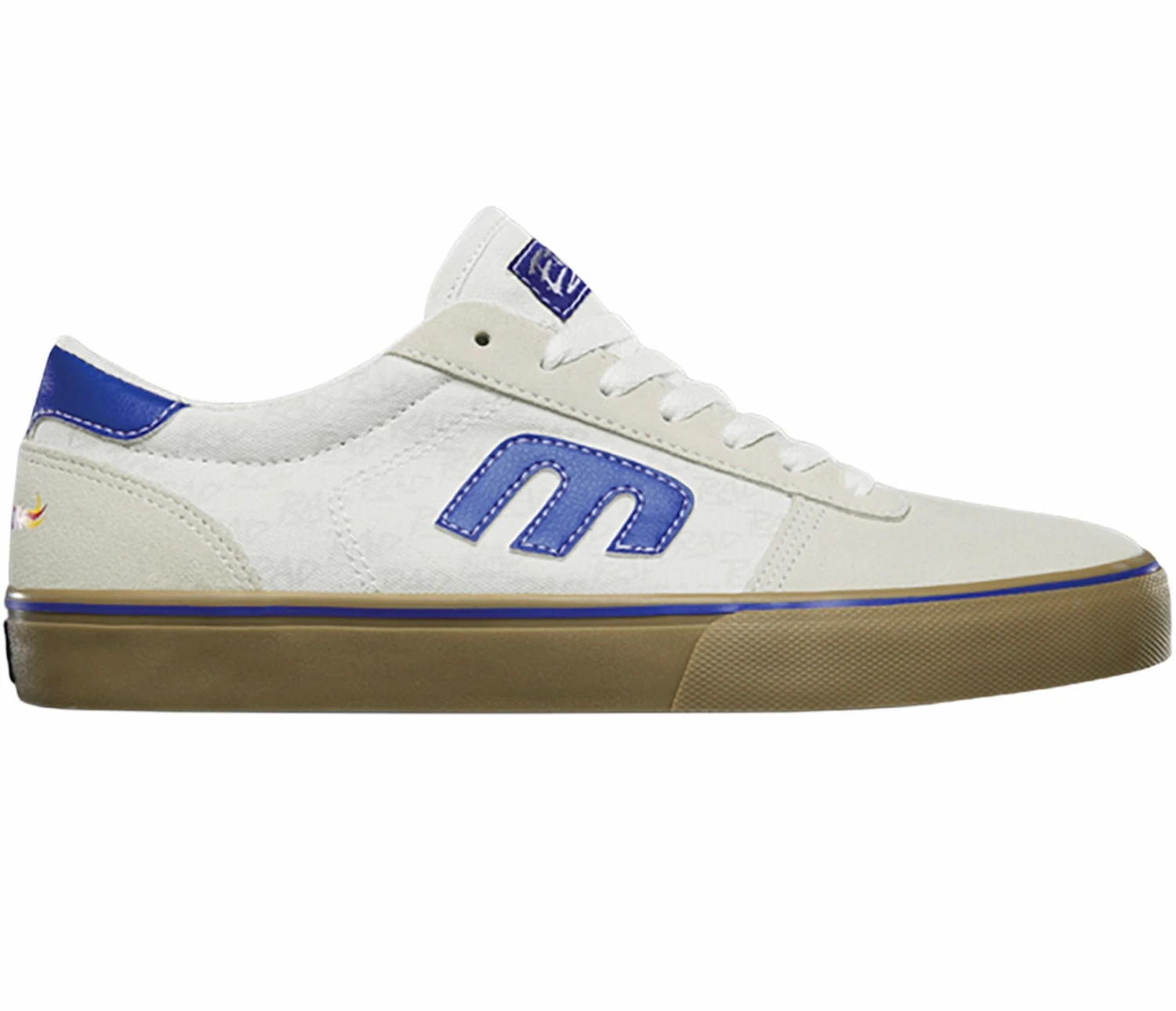 Etnies X RAD Calli Vulc Shoes (White / Blue / Gum) 4 Etnies X RAD Calli Vulc Shoes (White / Blue / Gum) - Image 2