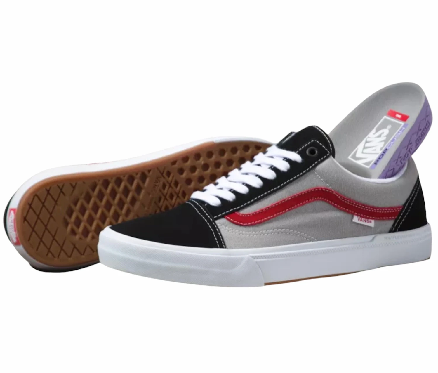 Vans BMX Old Skool Pro Shoes (Black/Gray/Red) 4 Vans BMX Old Skool Pro Shoes (Black/Gray/Red) - Image 2