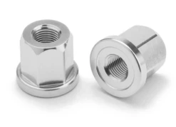 MISSION AXLE NUTS -Cycle Gear Hub mission.axle .nut .silver