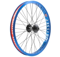 Odyssey Hazard Lite Vandero Pro Front Wheel -Cycle Gear Hub odyssey.hazard.vandero.pro .front .wheel .blue