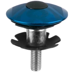 Origin 8 Headset & Fork Compression Cap W/ Solid Bolt -Cycle Gear Hub origin8.capster.compression.bolt .blue