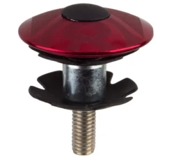 Origin 8 Headset & Fork Compression Cap W/ Solid Bolt -Cycle Gear Hub origin8.capster.compression.bolt .red