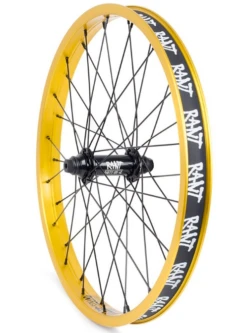 RANT PARTY ON V2 FRONT WHEEL -Cycle Gear Hub rant.party .on .v2.front .gold