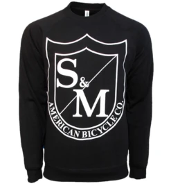 S&M Big Shield Crew Neck Sweatshirt 8 S&M Big Shield Crew Neck Sweatshirt -Cycle Gear Hub s m.bigshield.crewneck.black