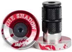 SHADOW CONSPIRACY DEADBOLT BAR ENDS -Cycle Gear Hub shadow.deadbolt.bar .ends .crimson.rain